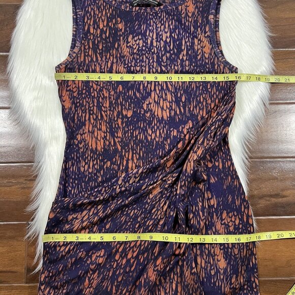 Peruvian Connection Size Small Patterned Sleeveless Faux Wrap Dress - Picture 5 of 10